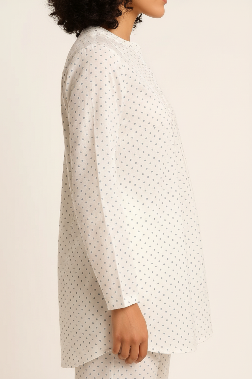 Women’s Printed Cotton Two-Piece Kurti Set | Long Shirt & Straight Pants | Casual & Everyday Wear