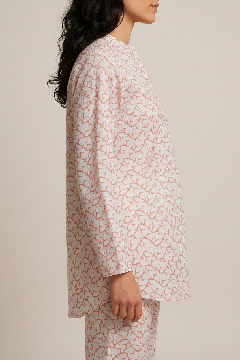 Women’s Printed Cotton Kurti Pant Set | Two-Piece Casual Co-Ord Outfit | Daily & Lounge Wear