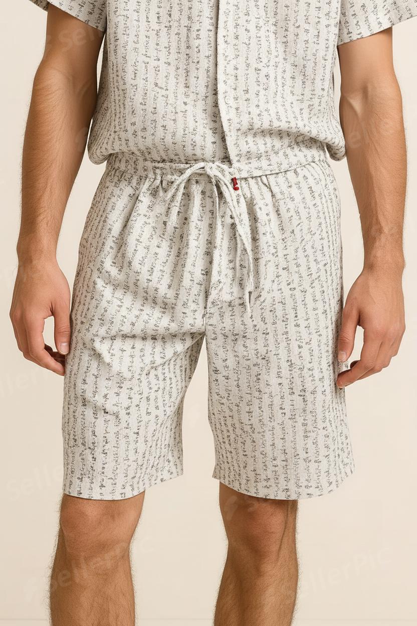 Men’s Summer Printed Co-Ord Set (Shirt & Shorts) – Lightweight Casual Wear | Premium Breathable Fabric