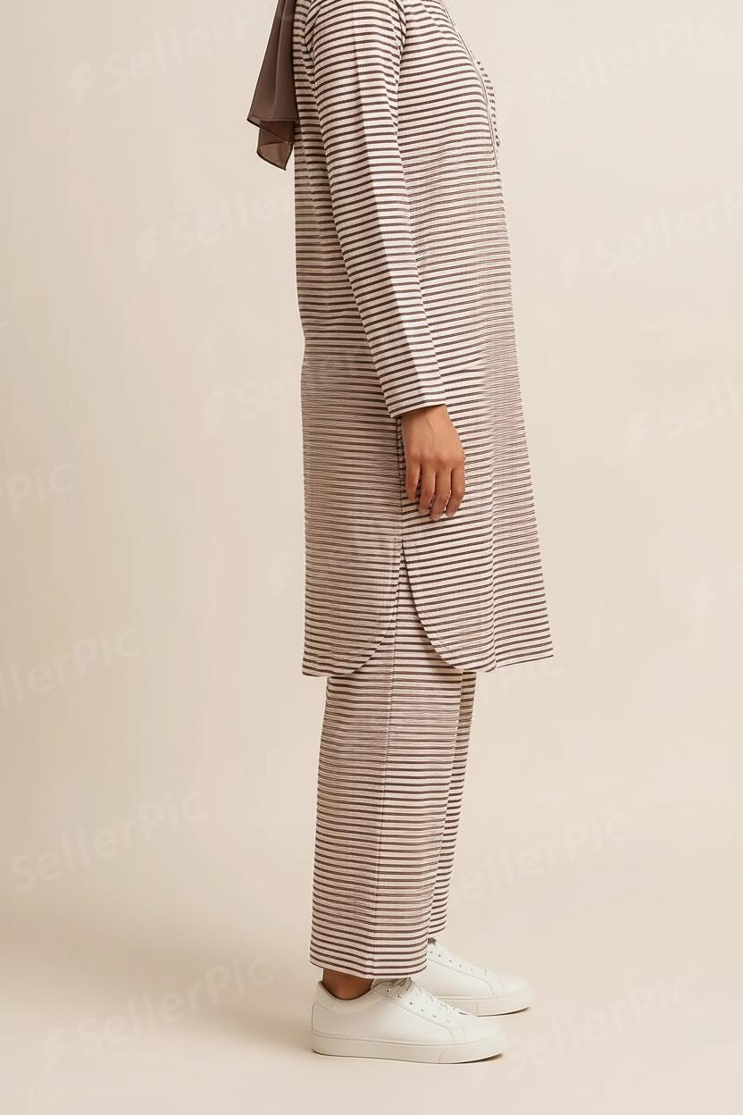 Women’s Cotton Printed Co-Ord Set – Soft Shirt & Pajama Pants Lounge Wear