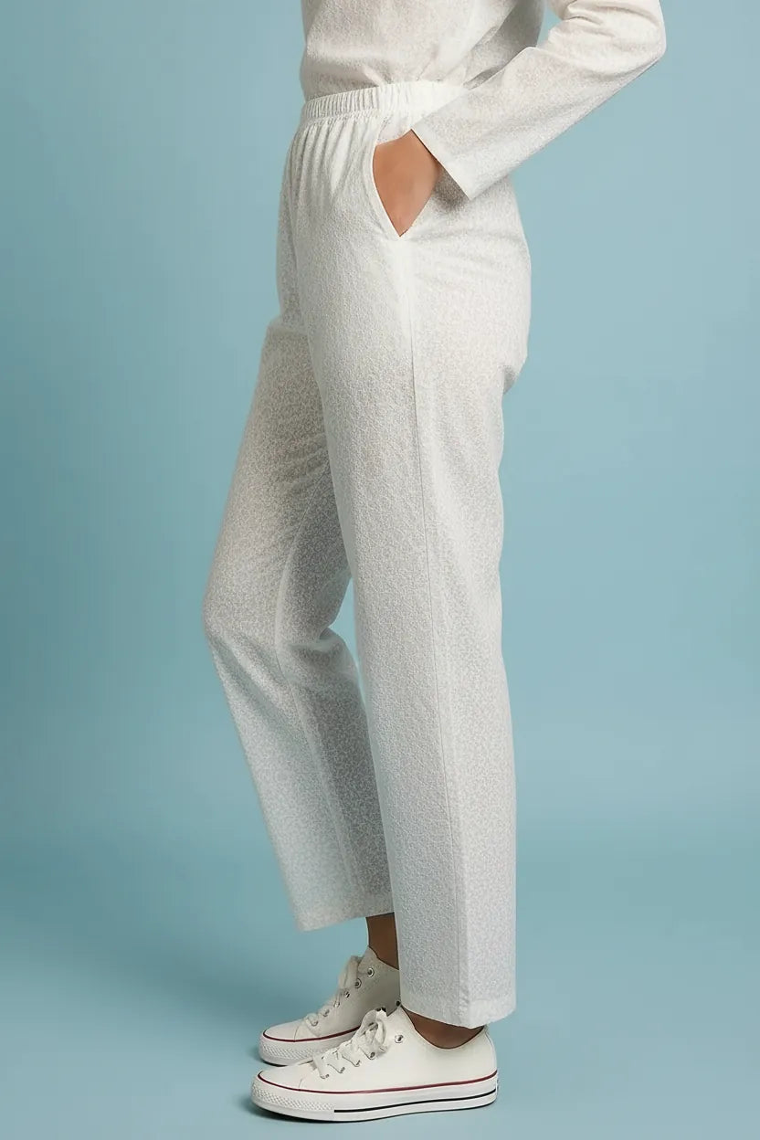 Women’s Cotton Printed Co-Ord Set – Soft Shirt & Pajama Pants Lounge Wear