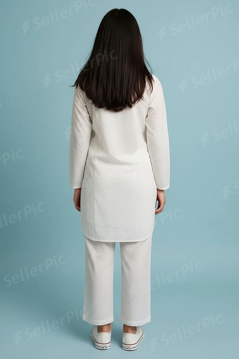 Women’s Cotton Printed Co-Ord Set – Soft Shirt & Pajama Pants Lounge Wear