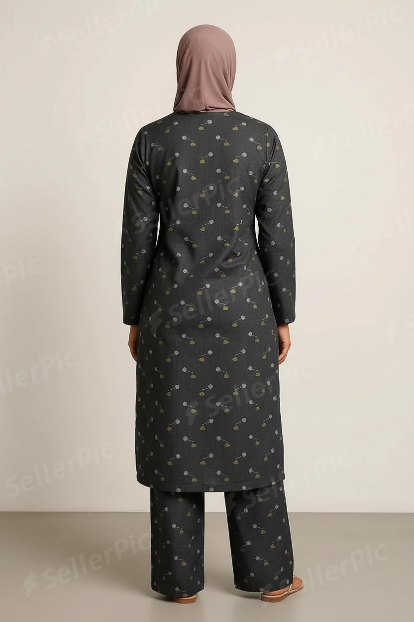 Women’s Cotton Printed Co-Ord Set – Soft Shirt & Pajama Pants Lounge Wear